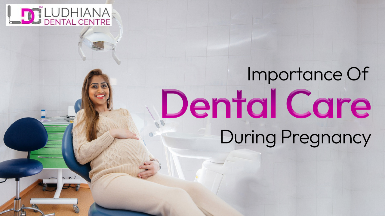 A pregnant woman smiling while sitting on a dental chair